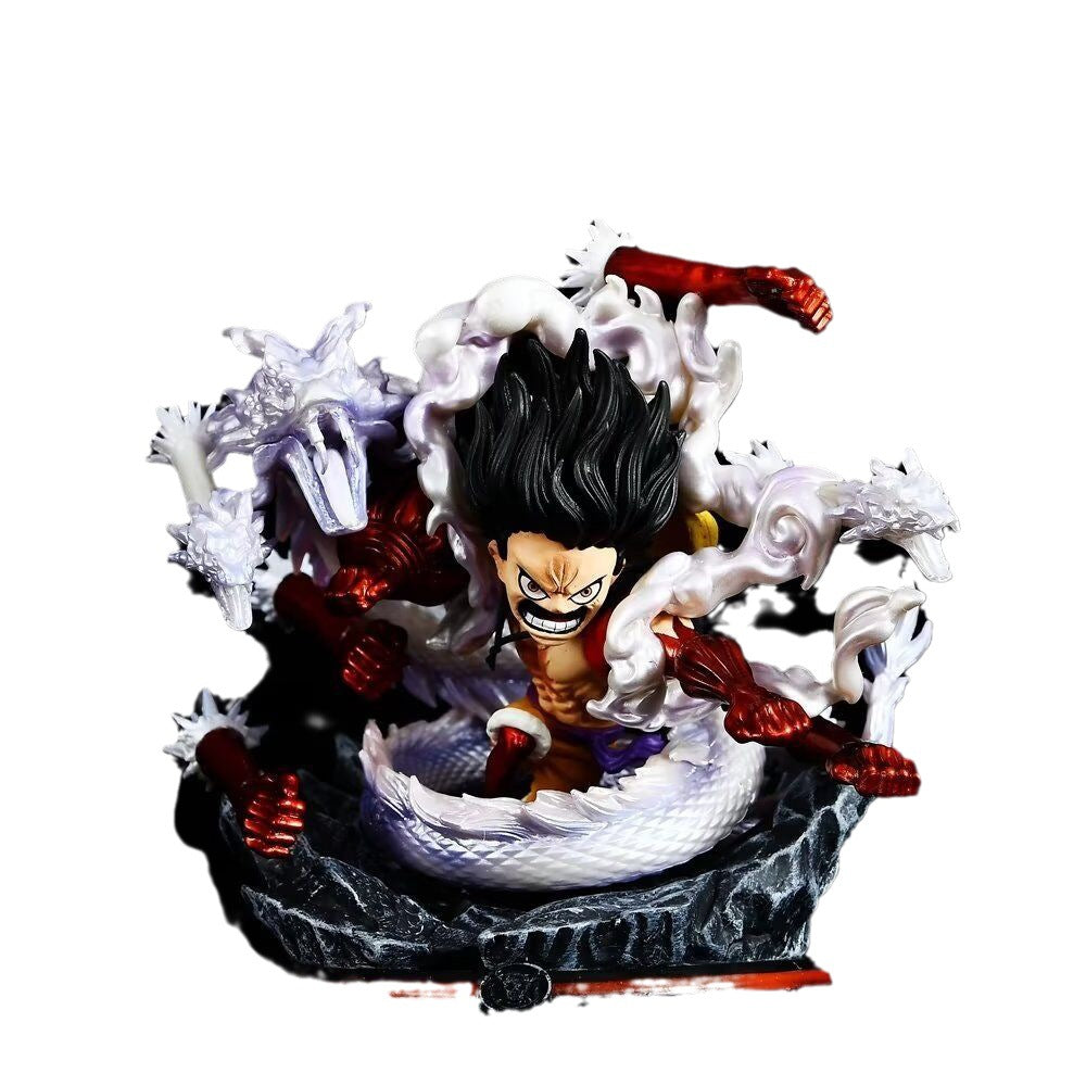 One Piece Sky Painting Wechat Ghost Island Big Trick Rubber Nine-Headed Snake Luffy Group Crow Cannon Multi-Fist Luffy Hand Office
