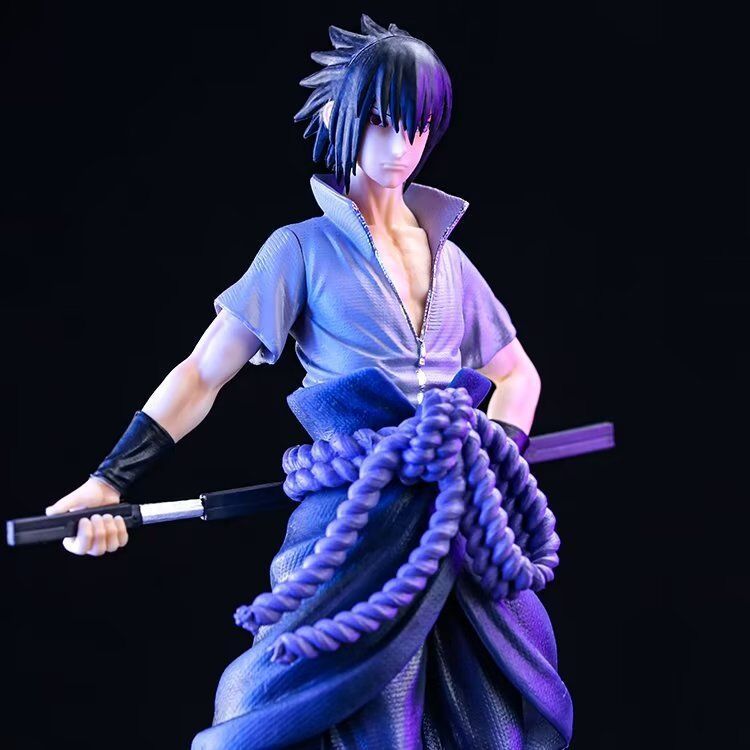 Naruto Gk Wave Door-God Sasuke Sasuke Uchiha Scene Statue Anime Garage Kits Model