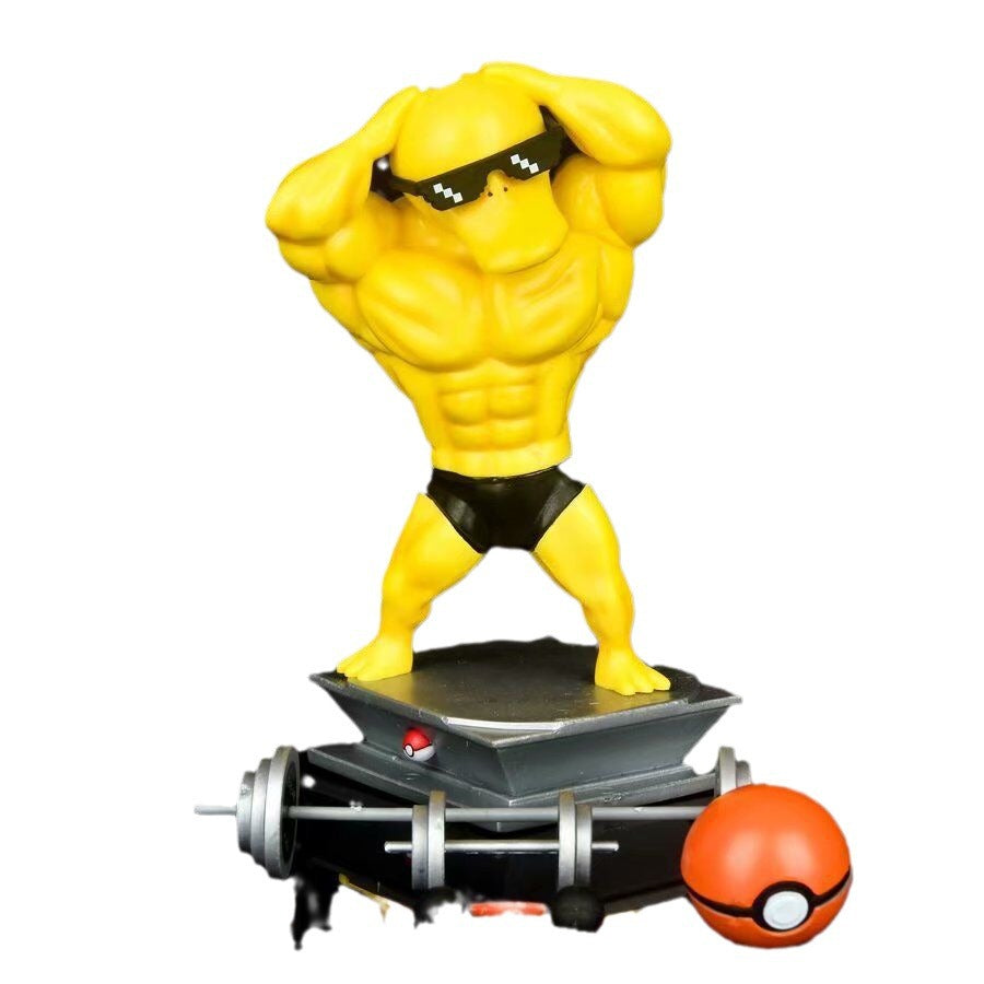 Pet Jingjing G K Muscle Psyduck Dumbbell Weightlifting Poke Ball Deluxe Edition Hand Office