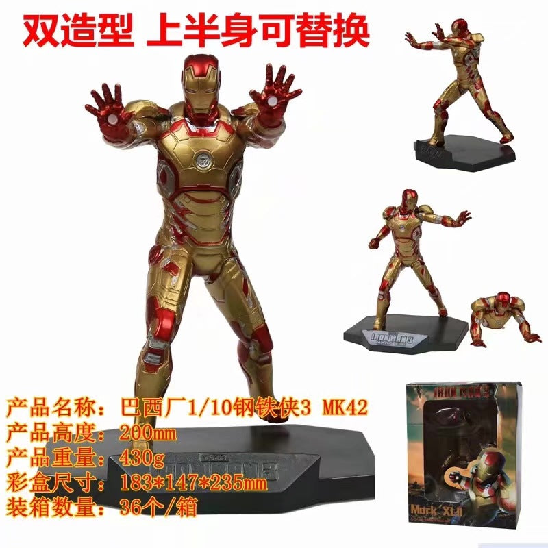 Brazil Factory 1/10 Iron Man Statue 3 Mk42 Boxed Anime Ornaments