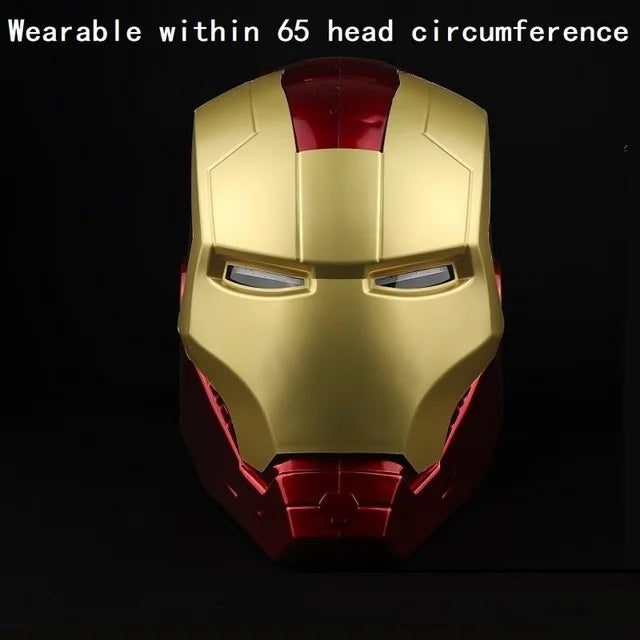 Iron Man Helmet Mk5 Voice Control 1:1 Eyes with Light Model Toys for Adult Electric Wearable Opening Helmet Kids Birthday Gifts