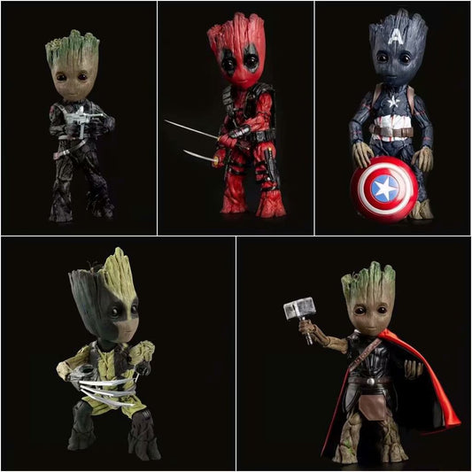 Little Tree Man Cos the Wolverine Winter Soldier Deadpool Us Team Thor Movable Hand Office
