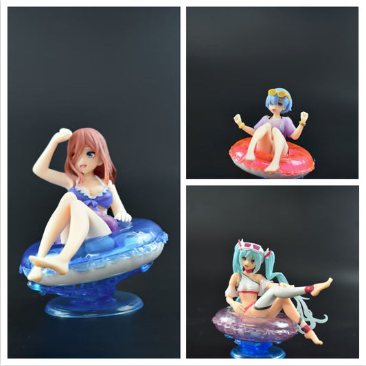 Swimming Ring Hatsune Racing Girl Zhongye Sanqi Different Color Rem Swimsuit Wholesale Cartoon Garage Kit Model