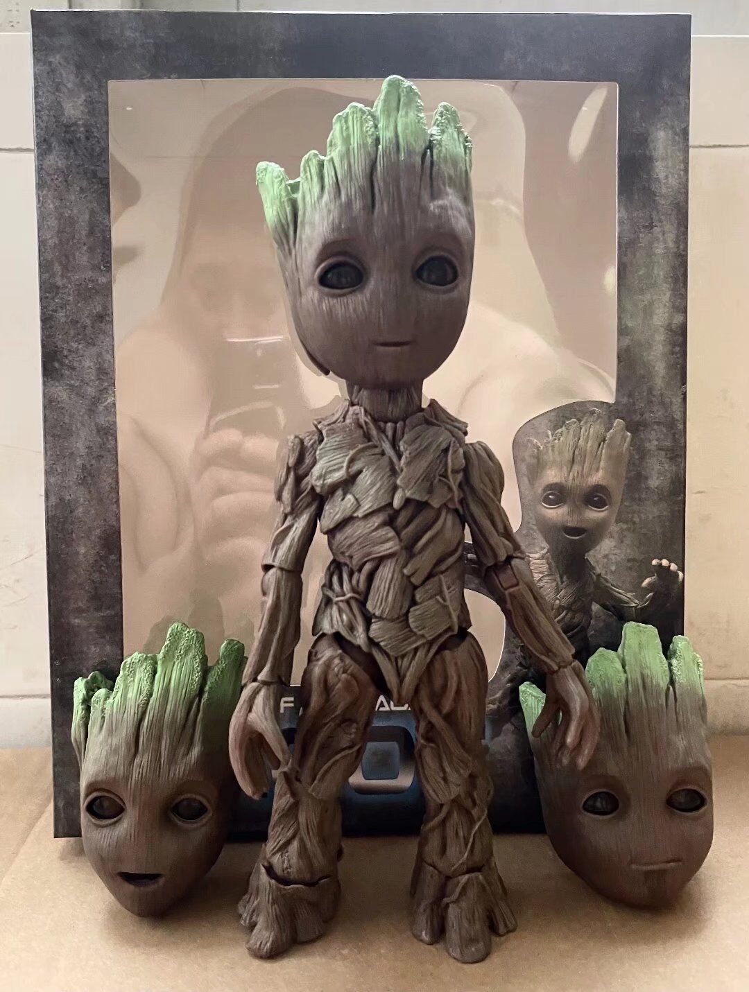 GRUIT Groot Movable Face Changing Small Tree Man Movie Hand-Made Model