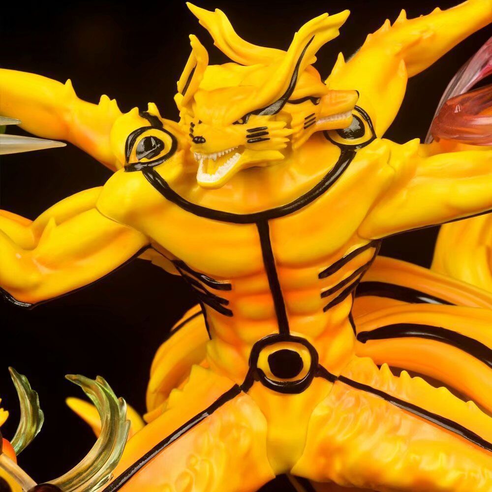 Naruto Gk Nine-Tailed Fox Naruto Vortex Naruto Six-Way Fairy Glowing Statue Hand-Made