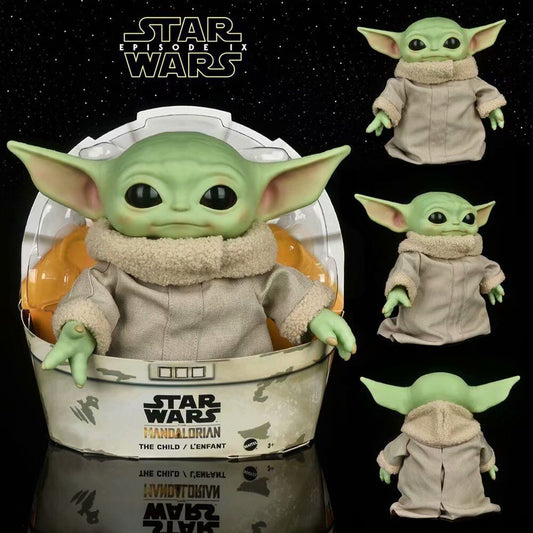 Star Wars Plush Cloth Yoda Baby 11-Inch Plush Toy the Mandalorian Card Decoration Doll