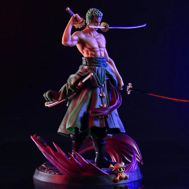 One Piece Gk Fantasy Sauron Double-Headed Carved Statue Replaceable Plug Anime Garage Kits Decoration Model