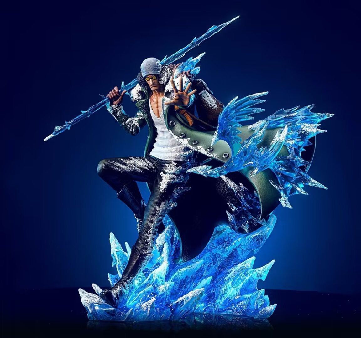 One Piece Lx Max Series Rebel Blue Scene Statue Double-Headed Carving Luminous Hand Office
