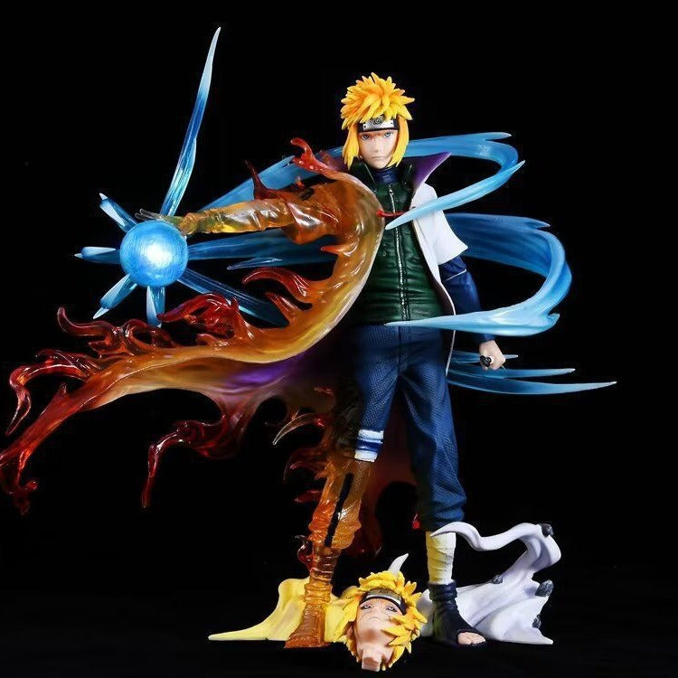 Naruto Gem Resonance Evil Wave Feng Shui Door Can and Can Shine Double Head Carving Anime Garage Kits